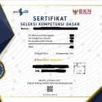 Contoh Sertifikat SKD CAT BKN yang bisa kalian download secara independen melalui situs https://sertificat.bkn.go.id/ untuk Peserta Tes CPNS, PPPK, maupun Sekolah Kedinasan