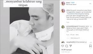 Dr Tiwi yang menangani persalinan Paula Verhoeven, mengunggah di akun Instagramnya, video Baim Wong sedang menggendong anak keduanya yang baru lahir. /Instagram @drtiwi