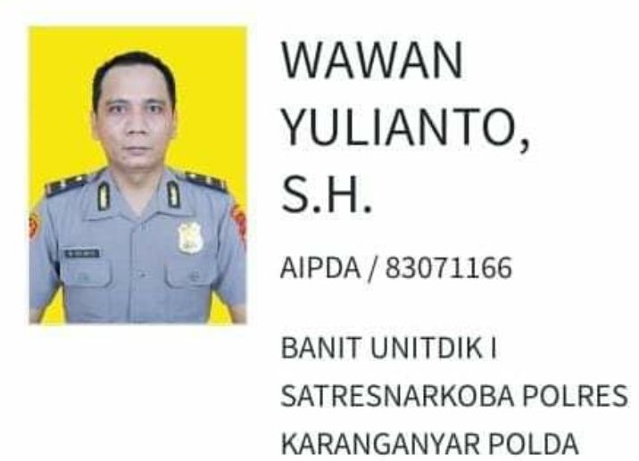 Almarhum Wawan Yulianto, Tangkap layar wa