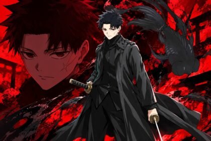 Ilustrasi Chihiro Rokuhira dengan pedang katana dalam manga Kagurabachi.