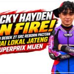 Nicky Hayden bersama SRC Reborn Pacitan usai menjuarai kelas Bebek 2T STD 125cc Lokal Jateng di Final Superprix Mijen 2026.